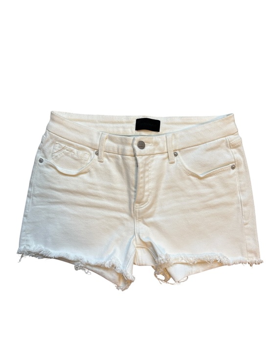 Buckle Black Pants - Buckle Black White Denim Shorts Fit 53 Fray Edge Stretch White Size 28